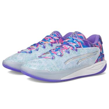 Imagem de PUMA Stewie 4 Prism Tênis feminino de basquete, Puma Branco/azul-claro, 37