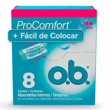 Imagem de Absorvente O.B Pro Comfort Mini Com 8 Unidades - OB