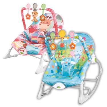 Imagem de Cadeira De Balanço Descanso Com Som E Vibração Zippy Toys, Azul