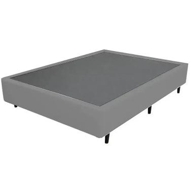Imagem de Base Box Cama Casal 26x138x188cm Courino Cor Cinza