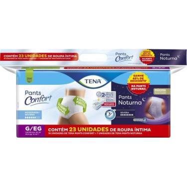 Imagem de Kit Tena Roupa Íntima Confort G/EG 16un + Roupa Íntima Noturna G/EG 7u