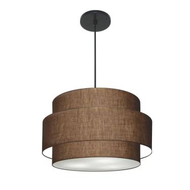 Imagem de Lustre Para Sala de Jantar Vivare Md-4395 Cúpula em Tecido 55cm