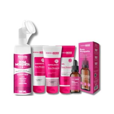 Imagem de Kit Skincare Rosa Mosqueta Ultra Hidratante +Sérum Clareador de Manchas + Mousse Micelar Limpeza Facial - 6 Itens