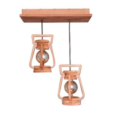 Imagem de Luminária Lustre Pendente 2 Lampião 3 Peças 110/220 V - Eco.Start