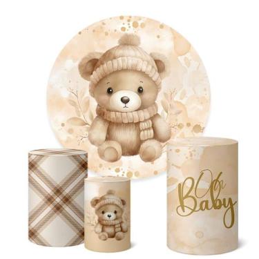 Imagem de Trio Capas Cilindro Painel Redondo 1,50m Chá de Bebê - Fadrix, K1CHB00