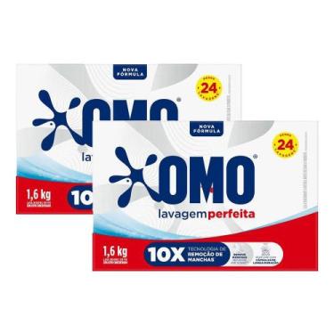 Imagem de Kit 2 Lava-Roupas em Pó Omo Lavagem Perfeita 1,6kg