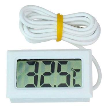 Imagem de Termostato Digital Retangular com sensor Hulter 1,5m -50+50 Branco HT2