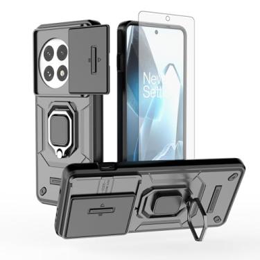 Imagem de Asuwish Capa de telefone para OnePlus 13 5G com capa de câmera deslizante de vidro temperado protetor de tela suporte suporte robusto fino protetor de grau militar híbrido celular One+ 1plus13 2025