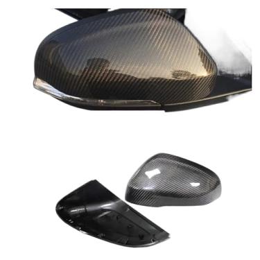 Imagem de Capa de espelho retrovisor compatível com VOLVO S60 S6L V60 V40 S80L 2011-2019 Capas de espelho lateral de fibra de carbono real, protetor de capa de estrutura adicional(Replacement Type)