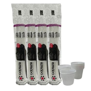 Imagem de Copo 50ml Branco 2000 Copos Plásticos Café Chá Copaza