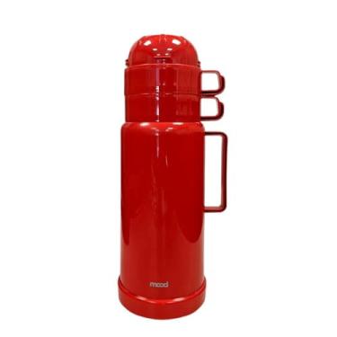 Imagem de Conjunto de Garrafa Térmica com 2 Xícaras 1L Vermelha - Mood