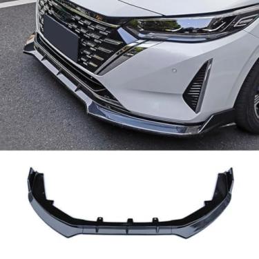 Imagem de Spoiler do para-choque dianteiro do carro parte de modificação do difusor labial compatível com Sylphy 2023+ capa protetora de para-choque acessórios para carro (aparência de carbono)