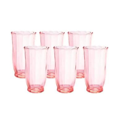 Imagem de Conjunto 6 Copos Long Drink Peach 350 Ml Rosa Hauskraft
