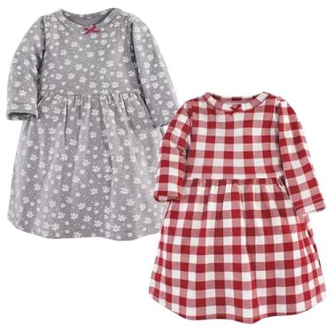 Imagem de Luvable Friends Hudson Baby, vestidos de manga comprida, pacote com 2, Inverno, 3-6 Meses