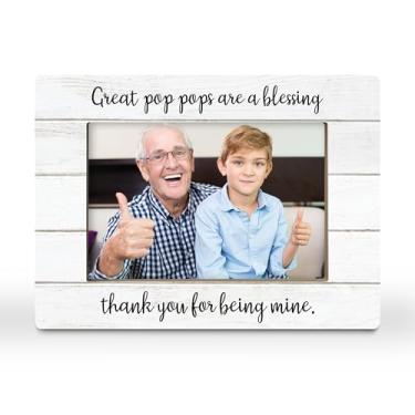 Imagem de CGBHW Moldura para presente Great Pop Pops, presentes de avô para homens de netos, netos, melhores presentes de papai de todos os tempos, moldura horizontal 10 x 15 cm para exibição de mesa