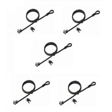 Imagem de Kit 5 Trava De Segurança N17 Para Notebook Dell Keyed Laptop Lock Wedg