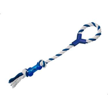 Imagem de Brinquedo Cabo De Guerra Para Cães Corda C/ Puxador Ossinho - SAVANA