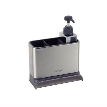 Imagem de Organizador de Pia Porta Detergente e Esponja Plurale Plástico e Aço Inox - Tramontina 61537140