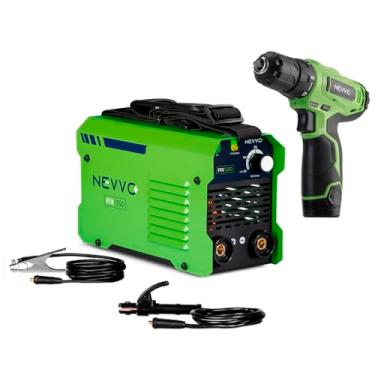 Imagem de Kit Máquina Inversora De Solda Fix1350 220v 105a Mma Tig + Parafusadeira Furadeira 12V 750Rpm 3/8 Torque Variável 15Nm 10mm Sem Fio PFN12 NEVVO
