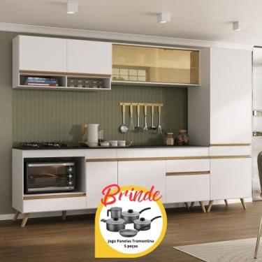 Imagem de Cozinha Completa Balcão para Cooktop Veneza MP2267 Multimóveis Brinde 