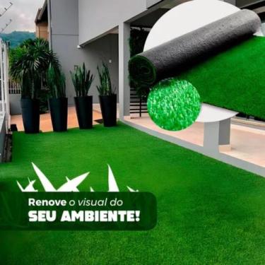Imagem de 10m2 Grama Sintética Decorativa Esportiva 10mm - 1m X 10m - master con