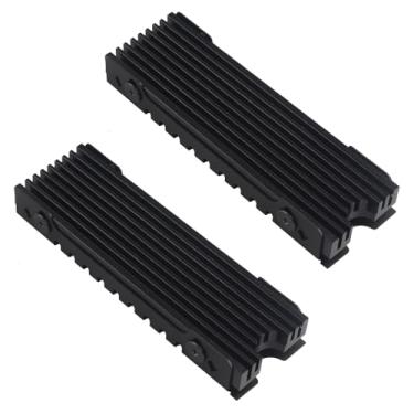 Imagem de ZDE 2PCS M.2 2280 SSD Heatsink Cooler Double-Sided Heat Sink with Thermal Silicone Pad Compatible with PC Laptop PS5 Raspberry Pi PCIe NVMe NGFF SATA M.2 SSD