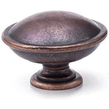 Imagem de Kit 10 Puxadores Redondos Latão Metal Móveis Porta Gaveta