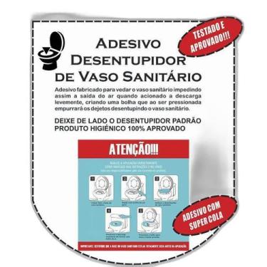 Imagem de Adesivo Desentupidor de Vaso Sanitário Descartável - Loja Rio Preto, P