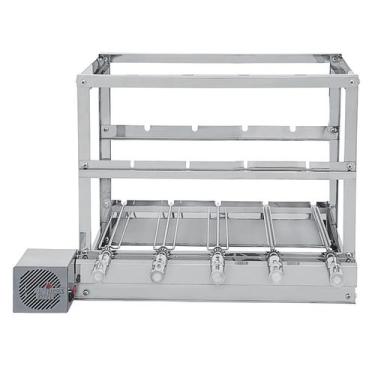 Imagem de Churrasqueira Multinível Gira Grill Inox 3 Andares 5 Espetos Giratório