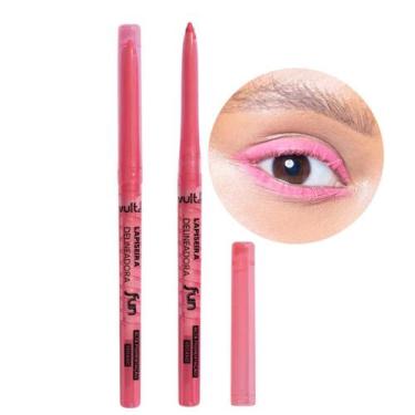 Imagem de Kit 2 Delineador Lapiseira Retrátil para Olhos Lápis Vermelho Coral El