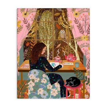 Imagem de Stupell Industries Design de arte de parede em tela com vista relaxante para janela de outono por Mia Charro, 20 x 16