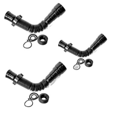 Imagem de Kit 3 Sifão Universal Pia, Lavatório E Tanque Preto Astra