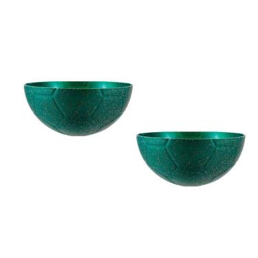 Imagem de Kit 2 Petisqueira Futebol Fibra Madeira Verde 240Ml