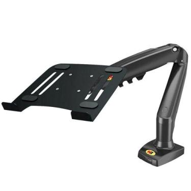 Imagem de Kit Suporte Articulado De Mesa Pistão A Gás F80 Nb + Bandeja Apoio Not