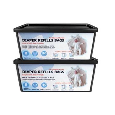 Imagem de Sacos de recarga de baldes de fraldas HBUYGF compatíveis com Genie Eas