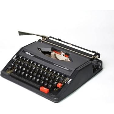 Imagem de Máquina De Escrever Manual Antiquada, Portátil E Fácil De Usar Presente De Coleção Retrô Literário, White