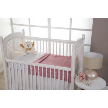 Imagem de Manta Bebê Cobertor Infantil Microfibra Lisa Flannel Antialérgica Quen