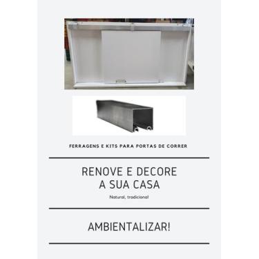 Imagem de Kit Sobrepor - Ferragens de 160cm para Porta de Correr até 80cm - AL-F