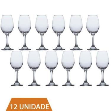 Imagem de Conjunto Taças de Vidro 365ml Agua e vinho Tinto Luxo 12Un - CRISTAR