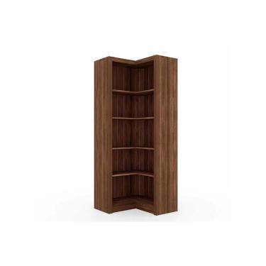 Imagem de Estante Livreiro de Escritório ME4132 de Canto c/ 4 Prateleiras Nogal - Tecno Mobili
