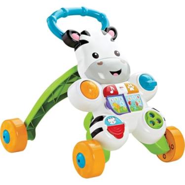 Imagem de FISHER-PRICE, Andador e Apoiador para bebês, Formato Zebra, Com Sons Educativo, a partir de 6 meses