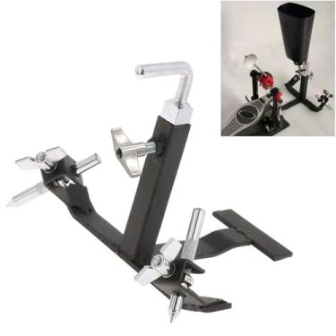 Imagem de TUOREN Suporte de montagem de pedal Cowbell de percussão para pedais de baixo, suporte de grampo de sino de caubói para bateria, acessório de pedal de percussão