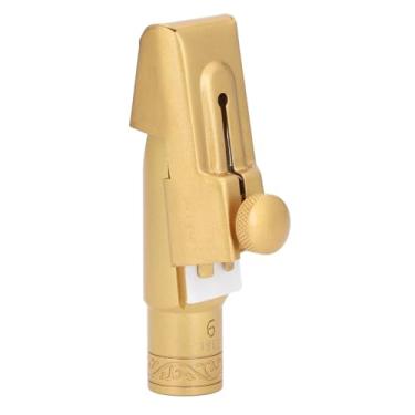 Imagem de Tomvorks Bocalista de Sax Soprano de Latão, Tom Brilhante e Focado, Acabamento Em Ouro #6 para Saxofones Soprano