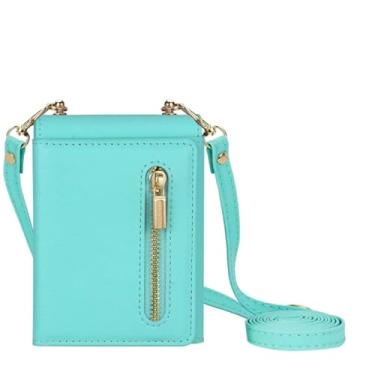 Imagem de Carteira crossbody com zíper e porta-cartão capa de telefone para Samsung Galaxy Z Flip 6 5 4 3 Flip6 Flip5 Flip4 Flip3 5G capa de couro, verde, para Galaxy Z Flip3