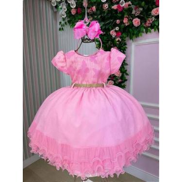 Imagem de Vestido Rosa Bebe Carla Jardim Encantado - Fabuloso Ateliê, 2, Rosa