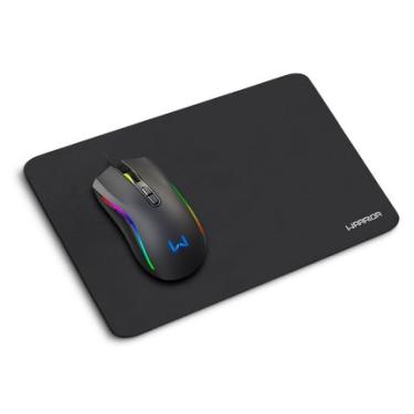 Imagem de Kit Mouse 3600DPI 7 Botões RGB e Mousepad Armory Warrior - MO396 MO396