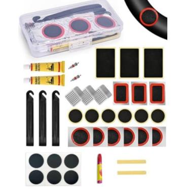 Imagem de Castrap Kit Completo De Reparo De Punção De Pneu De Bicicleta, Remendo Frio Sem Cola Alavancas De Pneu E Ferramentas Para Fixação Fácil De Tubos (26)