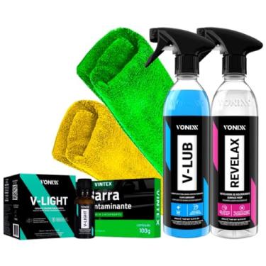 Imagem de Kit Super Completo para Vitrificação de Farol Vonixx - V-light V-bar V-lub Revelax e Acessórios