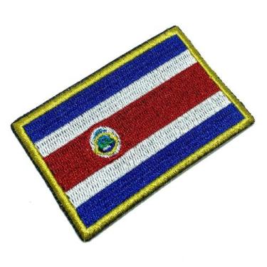 Imagem de BP0201T01 Bandeira Costa Rica Patch Bordado Termo Adesivo - BR44