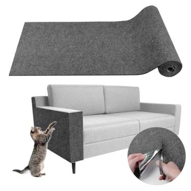 Imagem de Tapete de arranhador para gatos de escalada, tapete de arranhar para gatos, 100 x 40 cm, tapete autoadesivo de substituição para prateleiras de árvore de gato, pós-sofá, parede, móveis, degraus